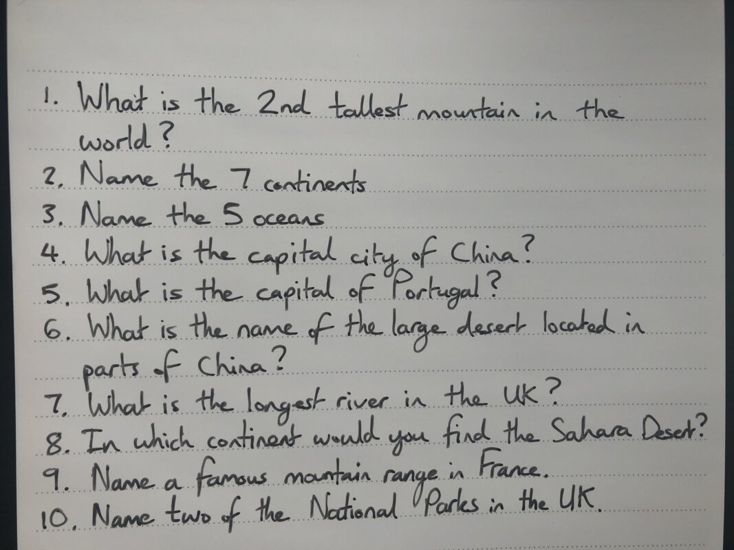 Image of Year 6 quiz - Geography round