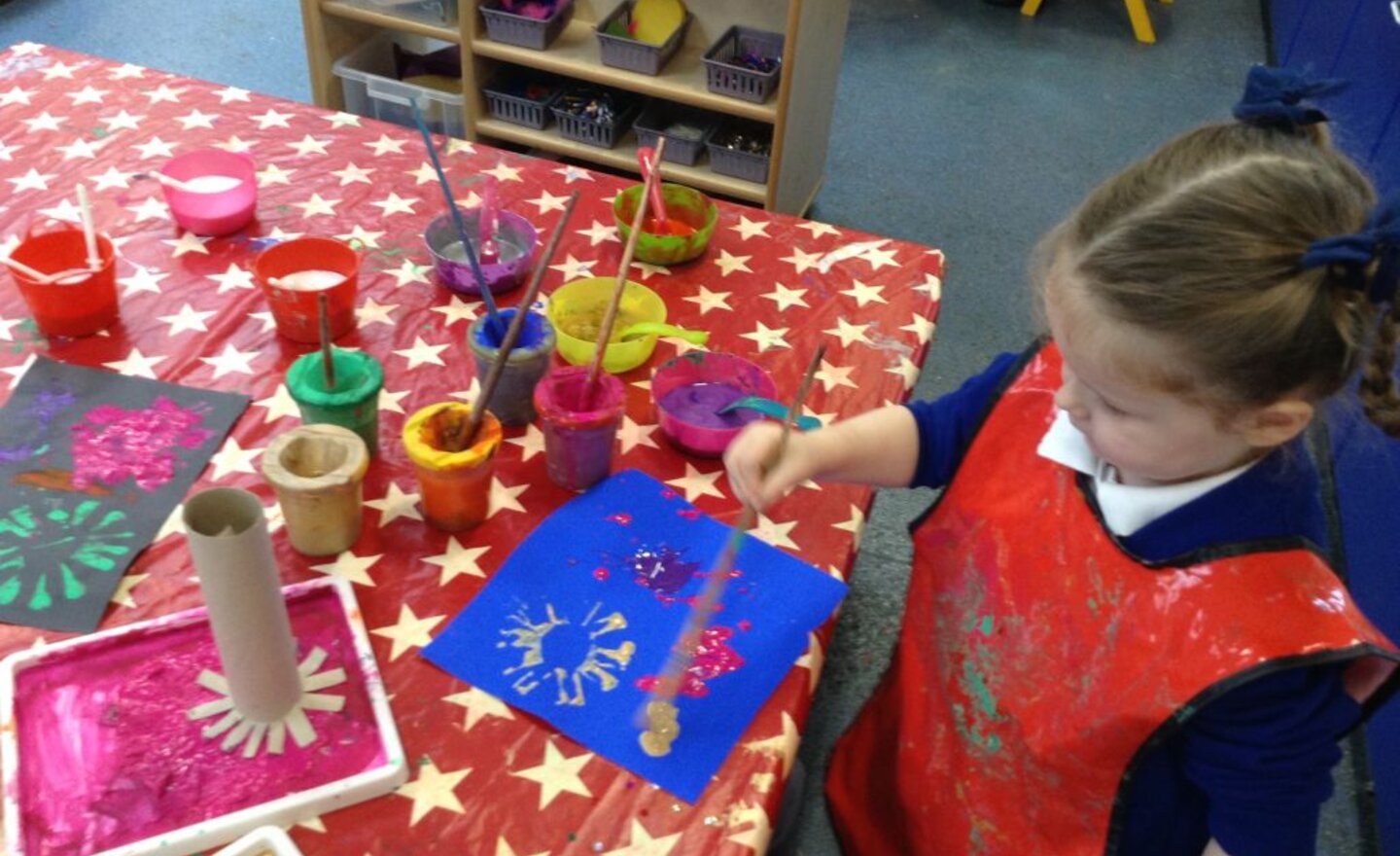 Image of Our new half term in Nursery started with a real pop, whizz and bang!