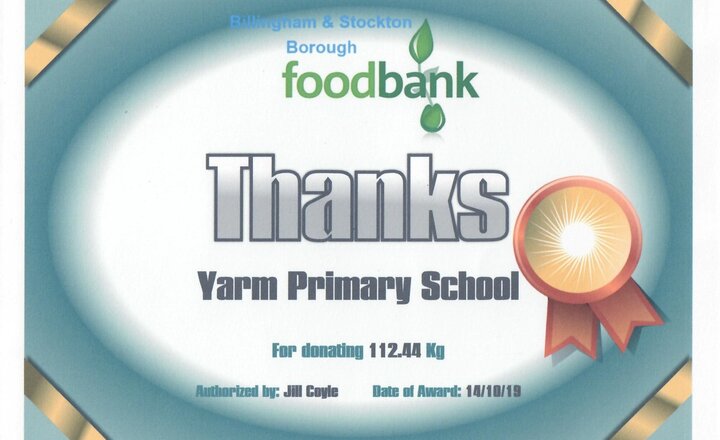 Image of Thank you from Stockton Food Bank
